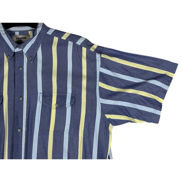 Painted Desert by Wrangler Men’s 2XT Stripe Short Sleeve Button Down Shirt - Picture 11 of 16